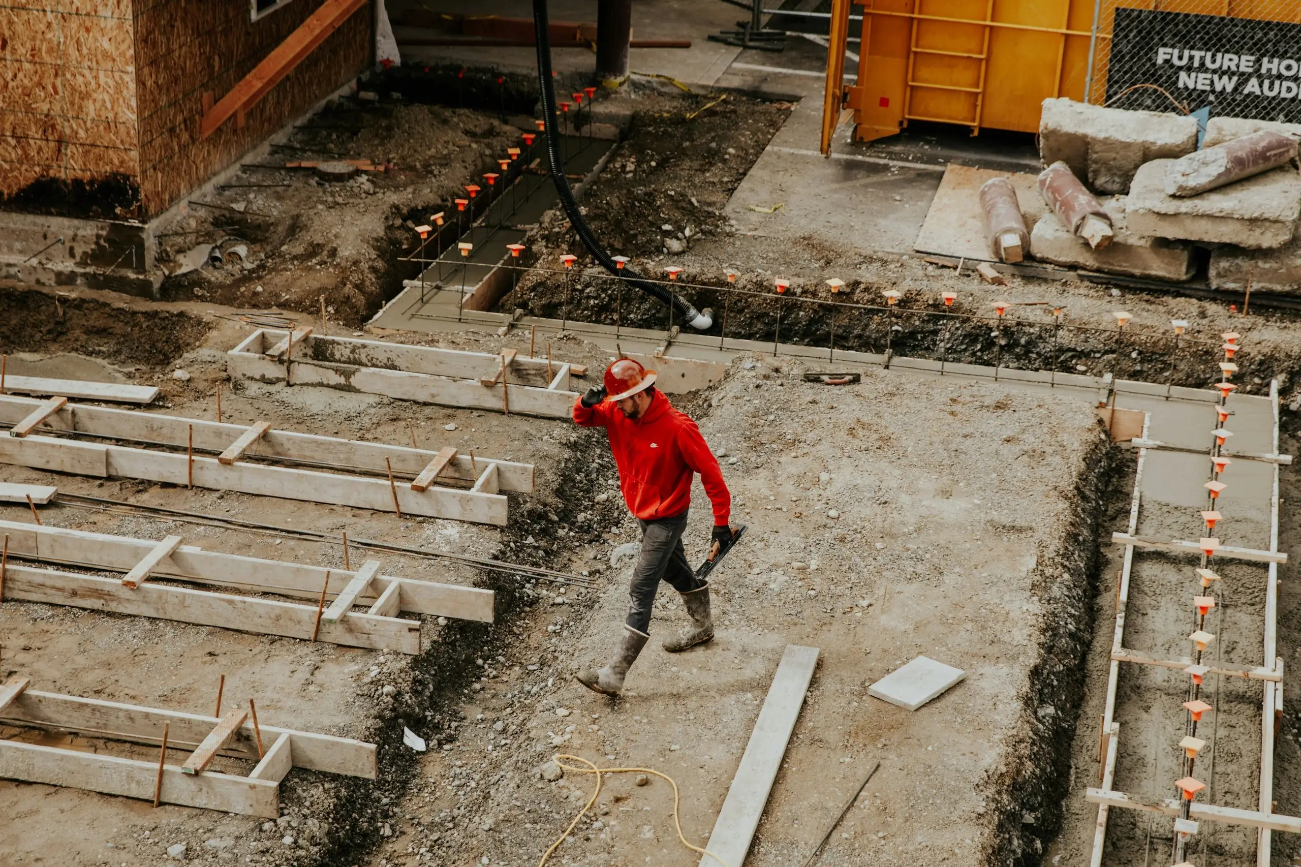CCI Builders crew working on an active construction jobsite in El Dorado County