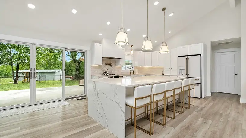 Modern kitchen remodel completed by CCI Builders