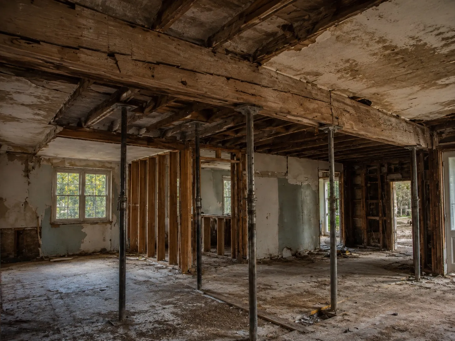 Before: Structural Beam Replacement